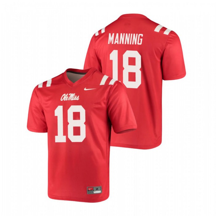 Archie Manning Ole Miss Rebels Legend Red Football Jersey