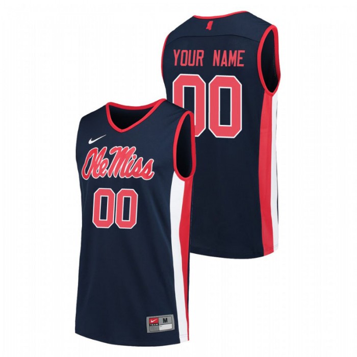 Ole Miss Rebels College Basketball Navy Custom Replica Jersey For Men