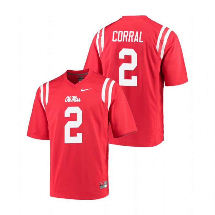 Matt Corral Ole Miss Rebels College Football Red Game Jersey