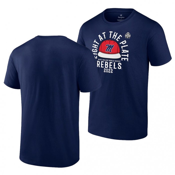 Ole Miss Rebels Navy 2022 NCAA Baseball World Series For Men College T-Shirt Men