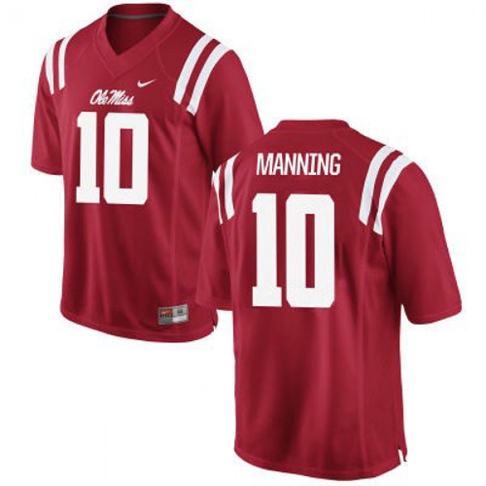 Ole Miss Rebels #10 Eli Manning Red Football Youth Jersey