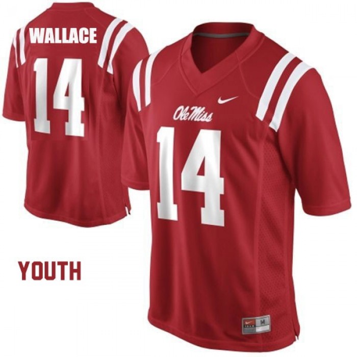 Ole Miss Rebels #14 Bo Wallace Red Football Youth Jersey