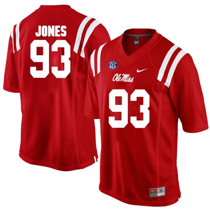 Ole Miss Rebels D.J. Jones Red Alumni College Football Jersey