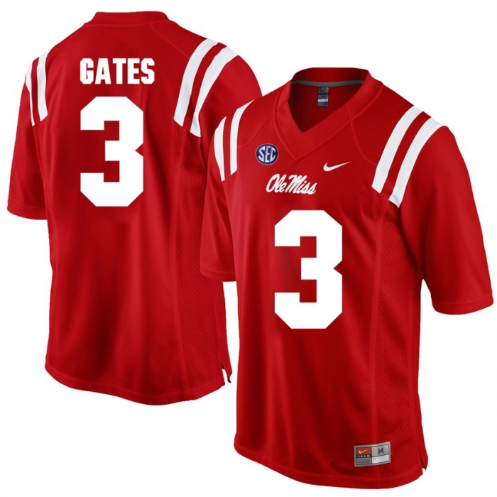 Ole Miss Rebels DeMarquis Gates Red Alumni College Football Jersey