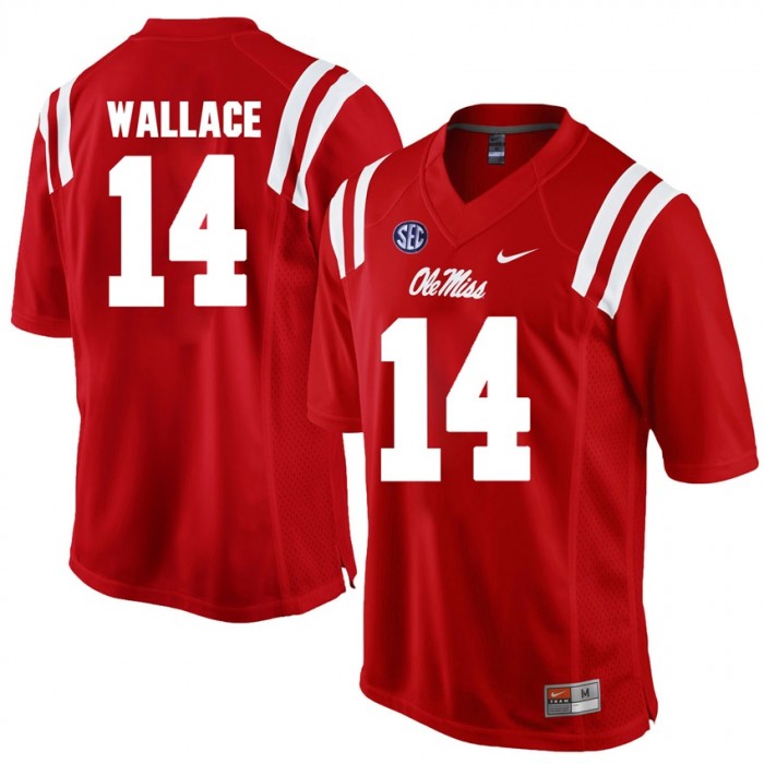 Ole Miss Rebels Mike Wallace Red Alumni College Football Jersey