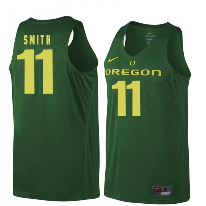Male Oregon Ducks Keith Smith Dark Green NCAA Basketball Jersey