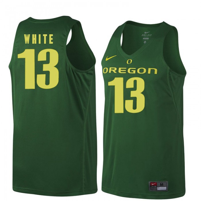 Male Oregon Ducks Paul White Dark Green NCAA Basketball Jersey