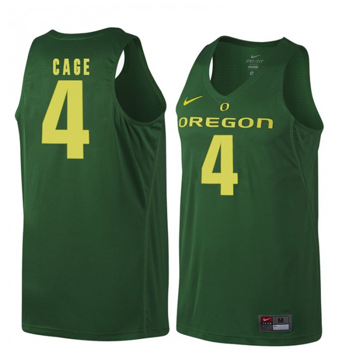 Male Oregon Ducks M.J. Cage Dark Green NCAA Basketball Jersey