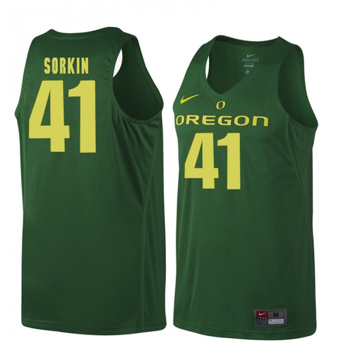 Male Oregon Ducks Roman Sorkin Dark Green NCAA Basketball Jersey