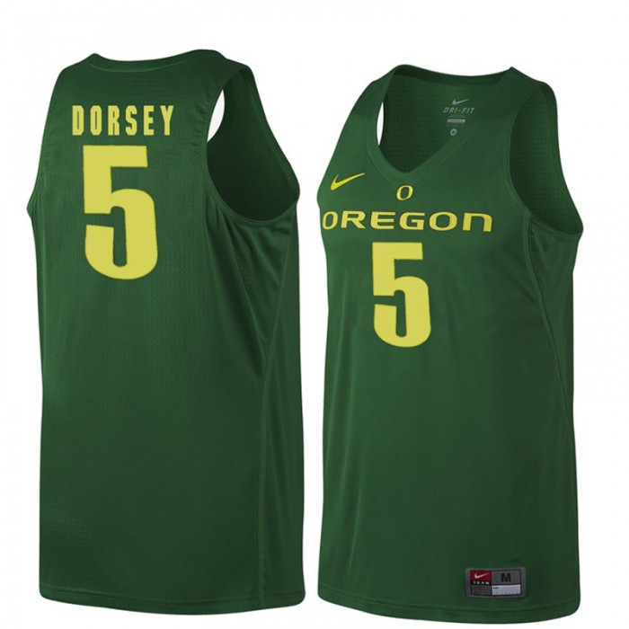 Male Oregon Ducks Tyler Dorsey Dark Green NCAA Basketball Jersey