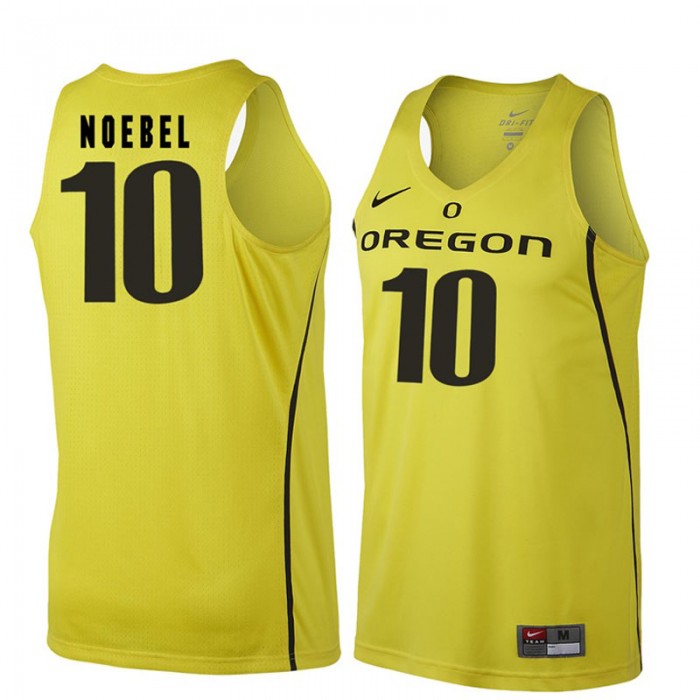 Male Oregon Ducks Charlie Noebel Gold NCAA Basketball Jersey