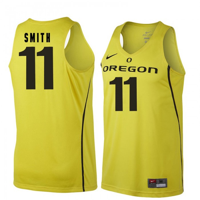 Male Oregon Ducks Keith Smith Gold NCAA Basketball Jersey