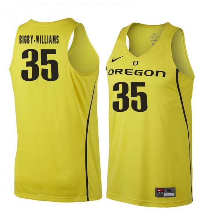 Male Oregon Ducks Kavell Bigby-Williams Gold NCAA Basketball Jersey