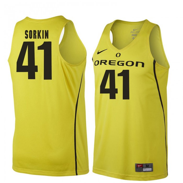 Male Oregon Ducks Roman Sorkin Gold NCAA Basketball Jersey
