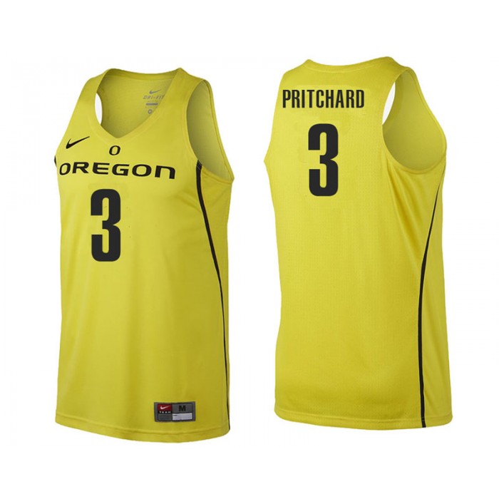 Male Payton Pritchard Oregon Ducks Yellow NCAA College Basketball Player Tank Top Jersey