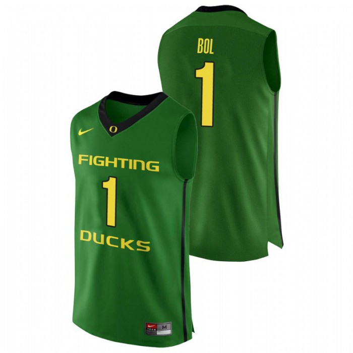 Oregon Ducks College Basketball Apple Green Bol Bol Authentic Jersey For Men