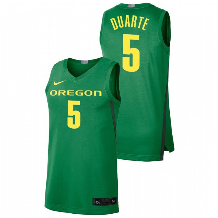 Oregon Ducks Chris Duarte Jersey College Baketball Green Limited For Men