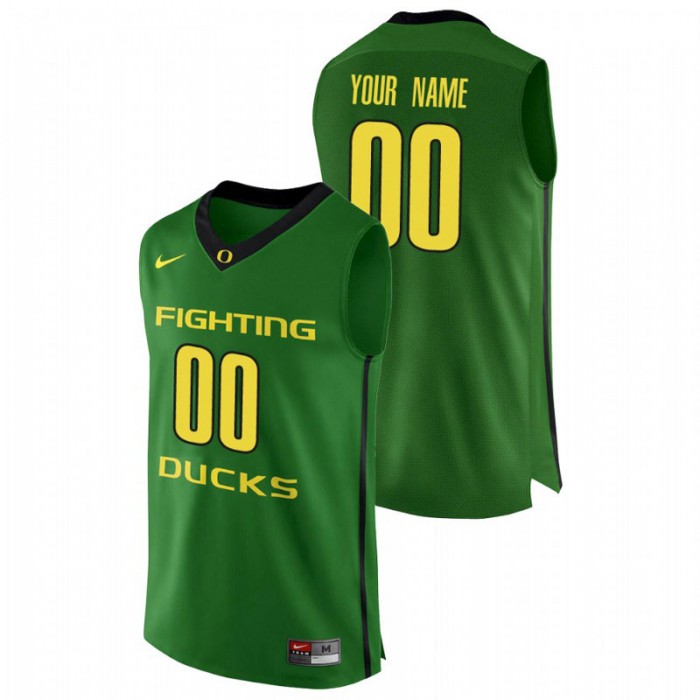 Oregon Ducks College Basketball Apple Green Custom Authentic Jersey For Men