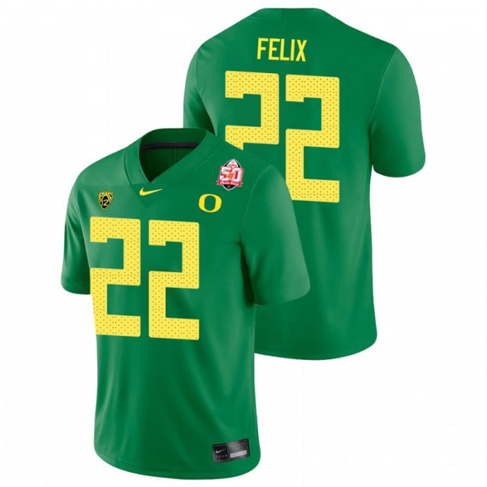 Oregon Ducks Darrian Felix 2021 Fiesta Bowl Game Jersey For Men Green
