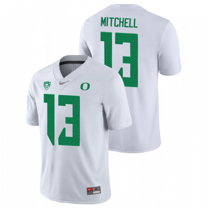 Oregon Ducks Dillon Mitchell Game College Football Jersey For Men White