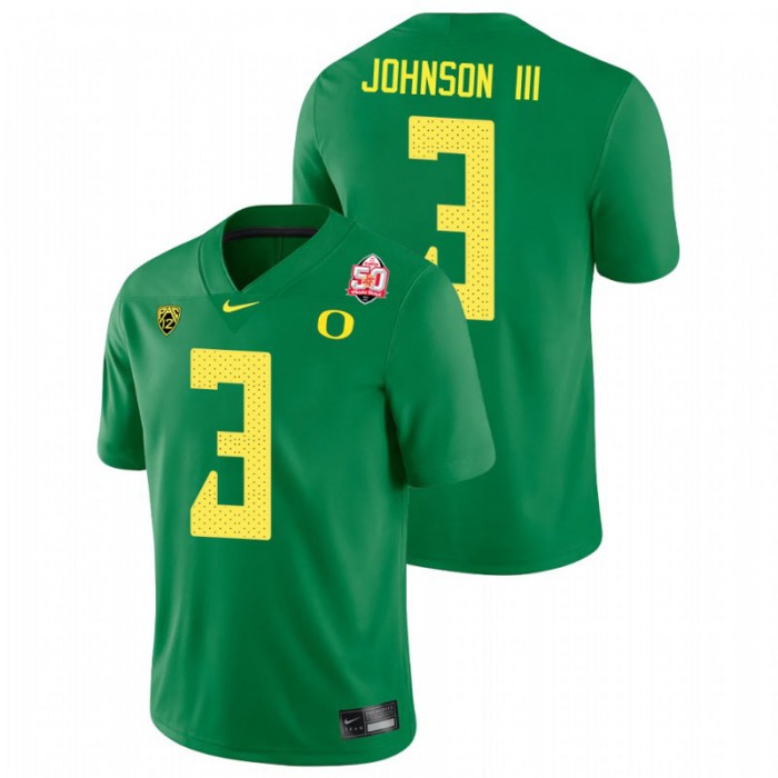 Oregon Ducks Johnny Johnson III 2021 Fiesta Bowl Game Jersey For Men Green