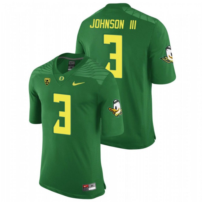 Oregon Ducks Johnny Johnson III Replica Game Football Jersey For Men Green