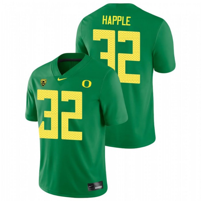Oregon Ducks Jordan Happle College Football Game Jersey For Men Green