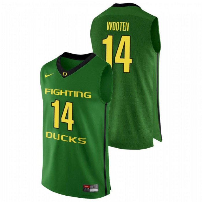 Oregon Ducks College Basketball Apple Green Kenny Wooten Authentic Jersey For Men