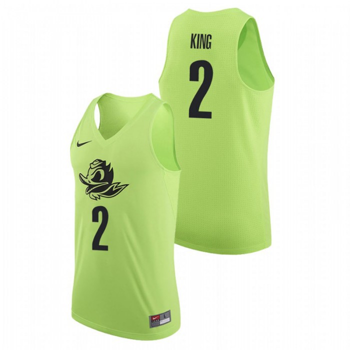 Oregon Ducks College Basketball Apple Green Louis King Authentic Jersey For Men