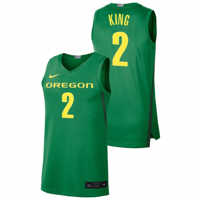 Oregon Ducks Louis King Jersey College Baketball Green Limited For Men