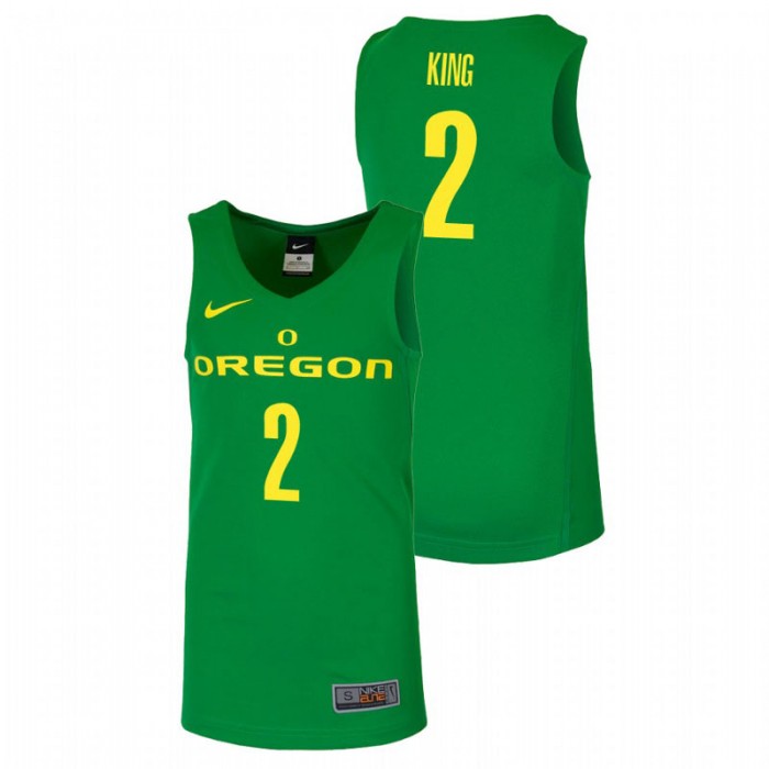 Oregon Ducks College Basketball Green Louis King Replica Jersey For Men