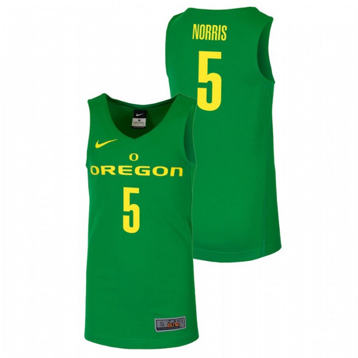 Oregon Ducks College Basketball Green Miles Norris Replica Jersey For Men