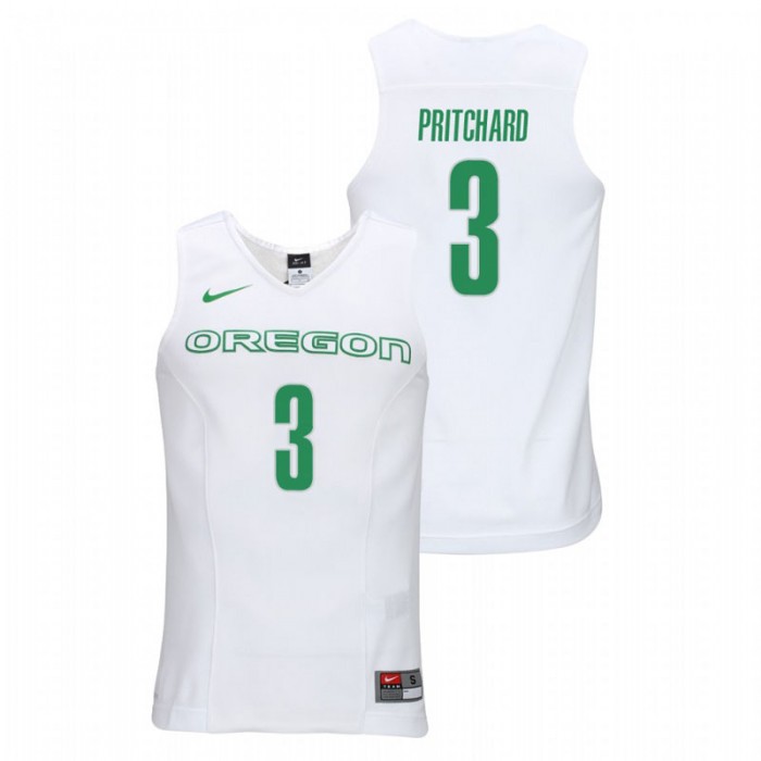 Oregon Ducks College Basketball White Payton Pritchard Elite Authentic Performance Jersey For Men