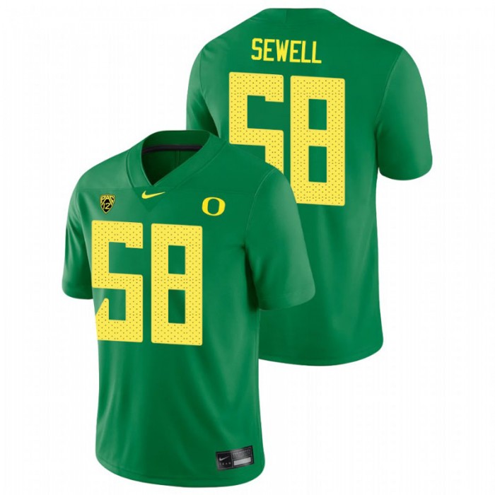 Oregon Ducks Penei Sewell Game College Football Jersey For Men Green
