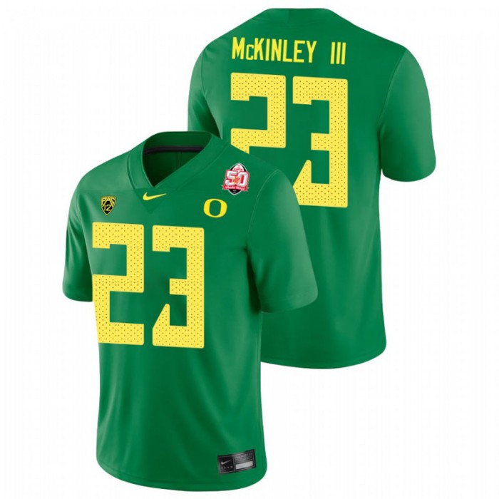 Oregon Ducks Verone McKinley III 2021 Fiesta Bowl Game Jersey For Men Green