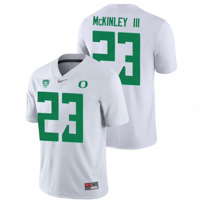 Oregon Ducks Verone McKinley III Game College Football Jersey For Men White