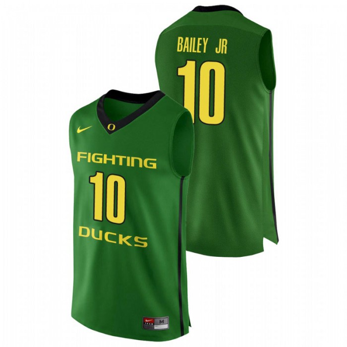 Oregon Ducks College Basketball Apple Green Victor Bailey Jr. Authentic Jersey For Men