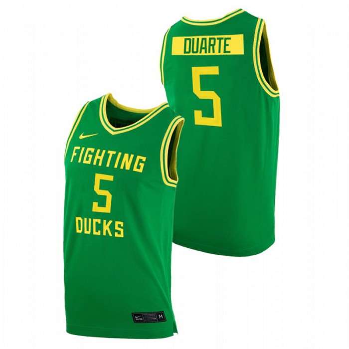 Oregon Ducks College Basketball Chris Duarte Replica Jersey Green Men