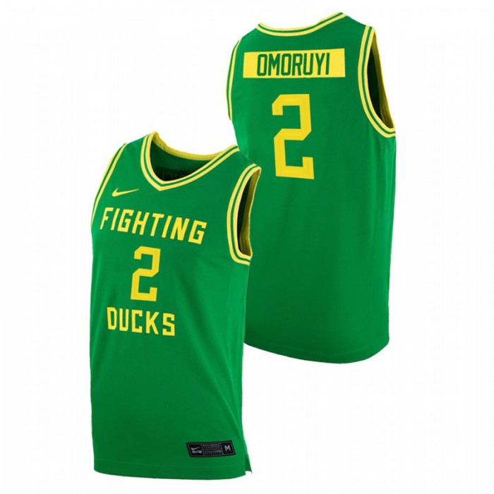 Oregon Ducks College Basketball Eugene Omoruyi Replica Jersey Green Men