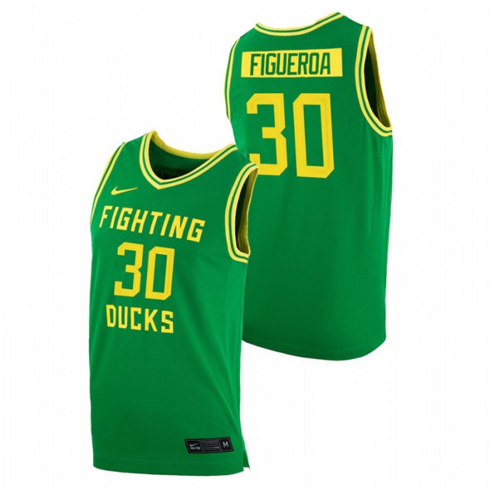 Oregon Ducks College Basketball L.J. Figueroa Replica Jersey Green Men