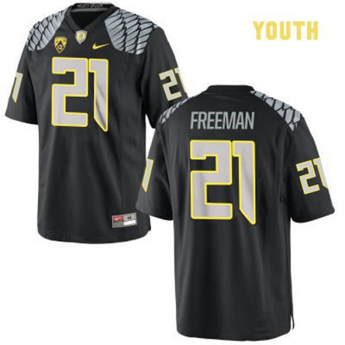 Oregon Ducks #21 Royce Freeman Black Football Youth Jersey