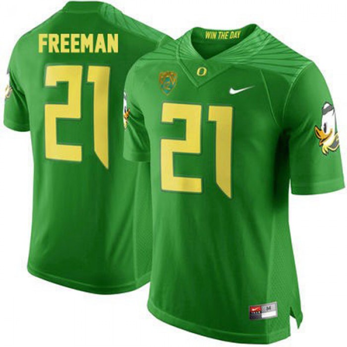 Oregon Ducks #21 Royce Freeman Green Football For Men Jersey