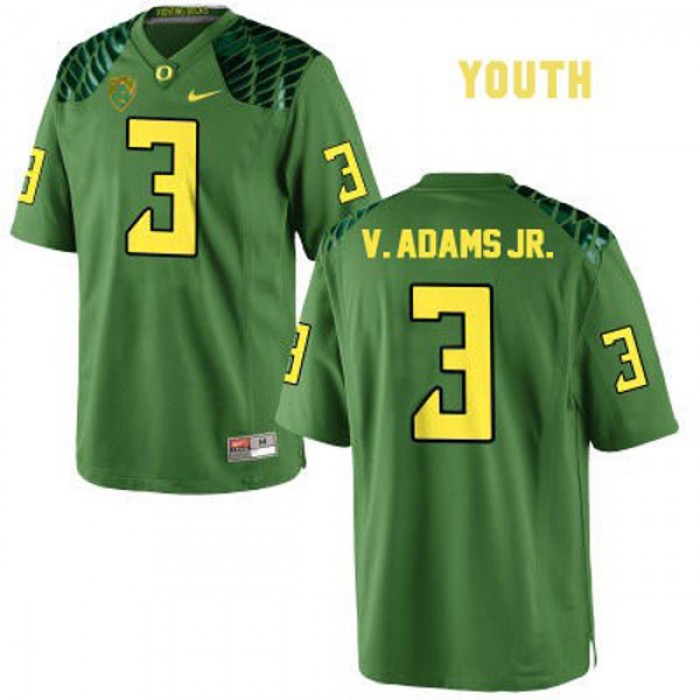 Oregon Ducks #3 Vernon Adams Green Football Youth Jersey
