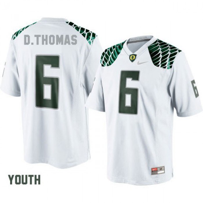 Oregon Ducks #6 De'Anthony Thomas White Football Youth Jersey
