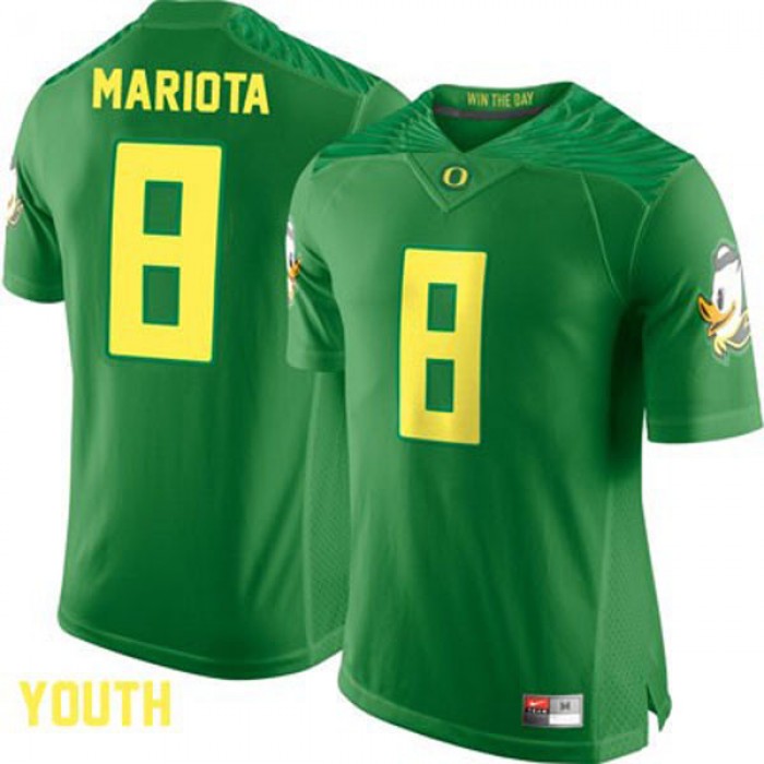 Oregon Ducks #8 Marcus Mariota Green Football Youth Jersey
