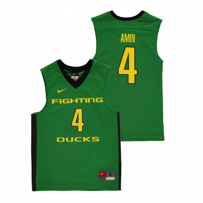 Oregon Ducks College Basketball Green Ehab Amin Replica Jersey Youth
