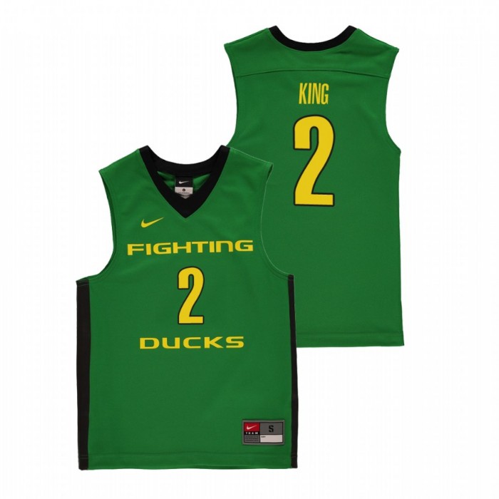 Oregon Ducks College Basketball Green Louis King Replica Jersey Youth
