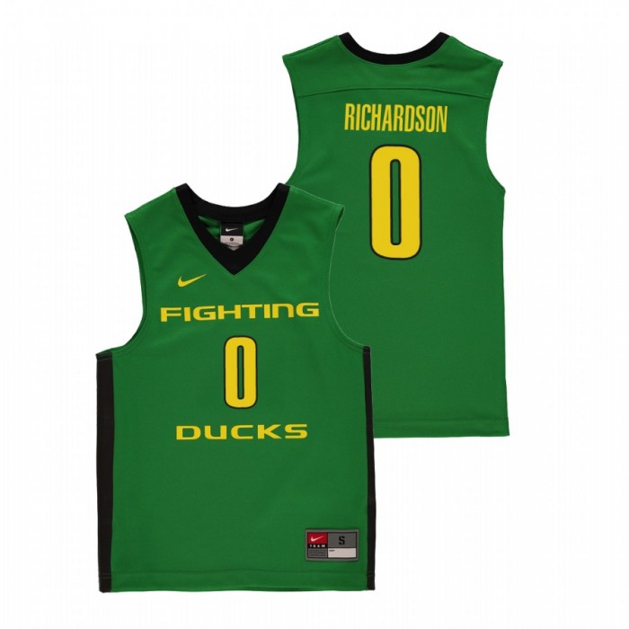 Oregon Ducks College Basketball Green Will Richardson Replica Jersey Youth