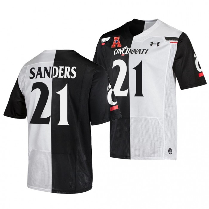 2021-22 Cincinnati Bearcats Myjai Sanders Split Edition Jersey Black White