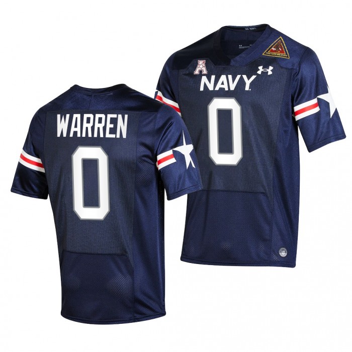 2021-22 Navy Midshipmen Chance Warren Fly Navy Jersey Navy